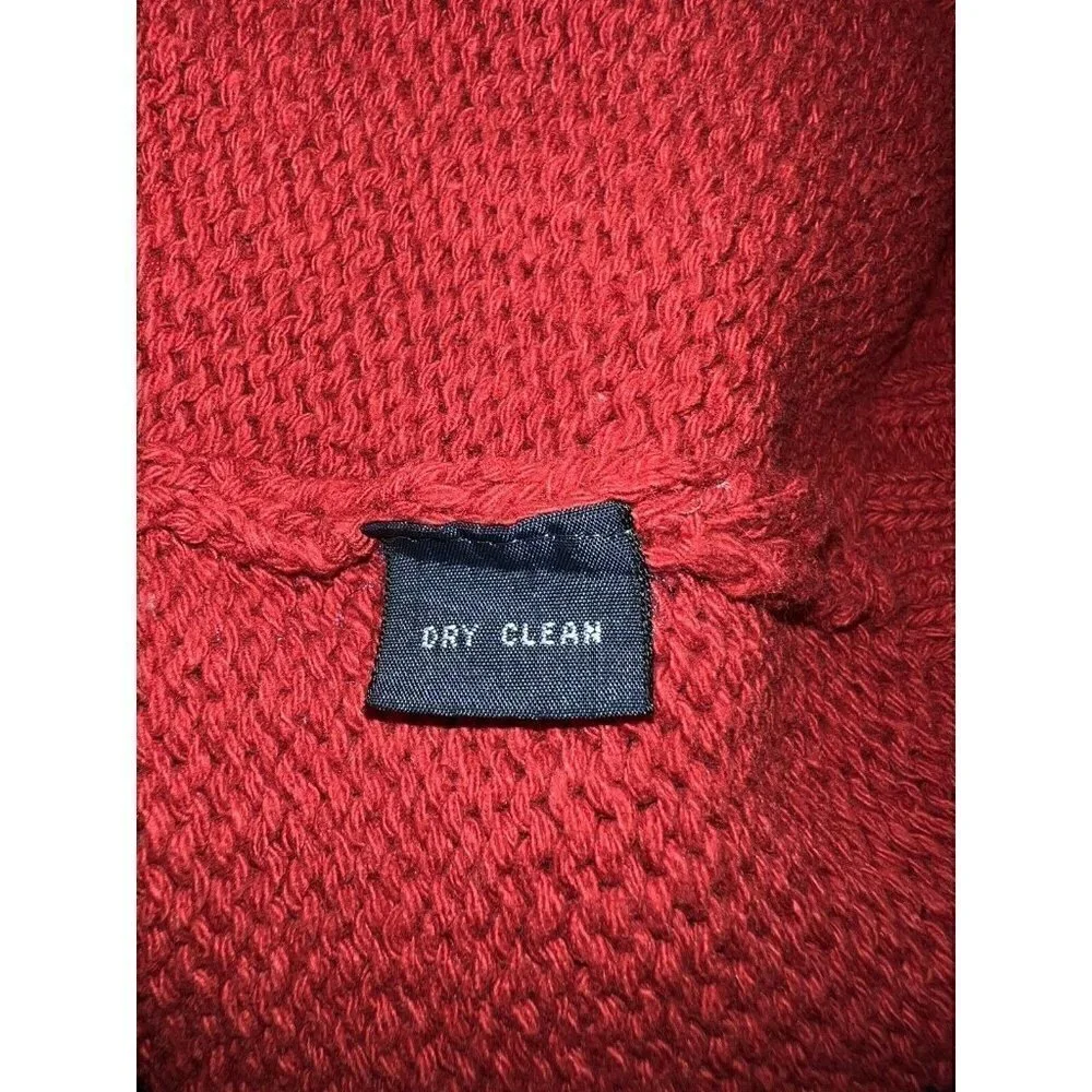 Vintage POLO RALPH LAUREN Mens Pullover Sweater Red Knit Crewneck Cotton Pony XL